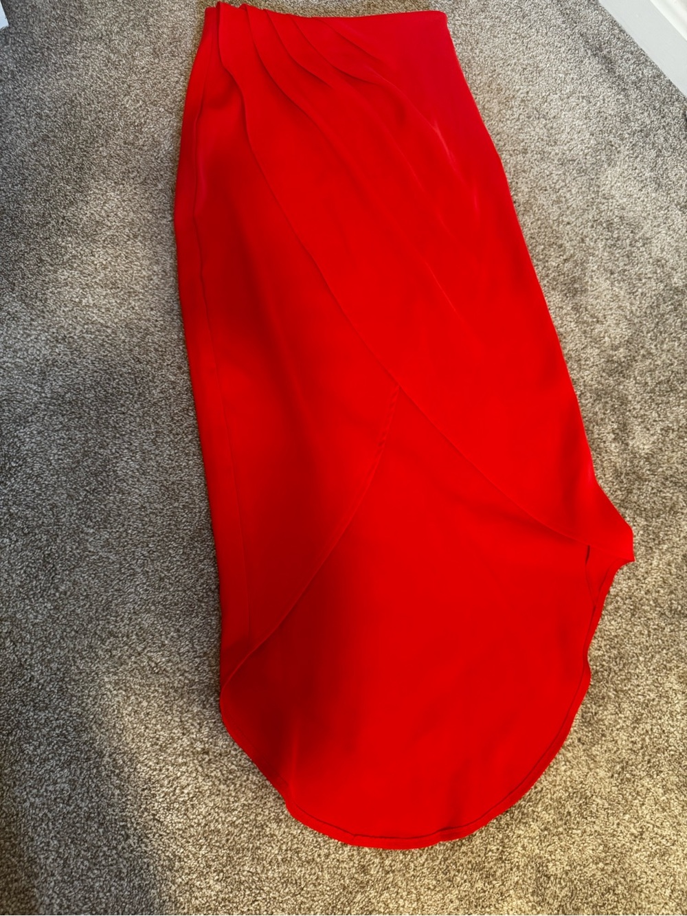 superdown Red High-Low Front Split Skirt - Picture 2 of 6